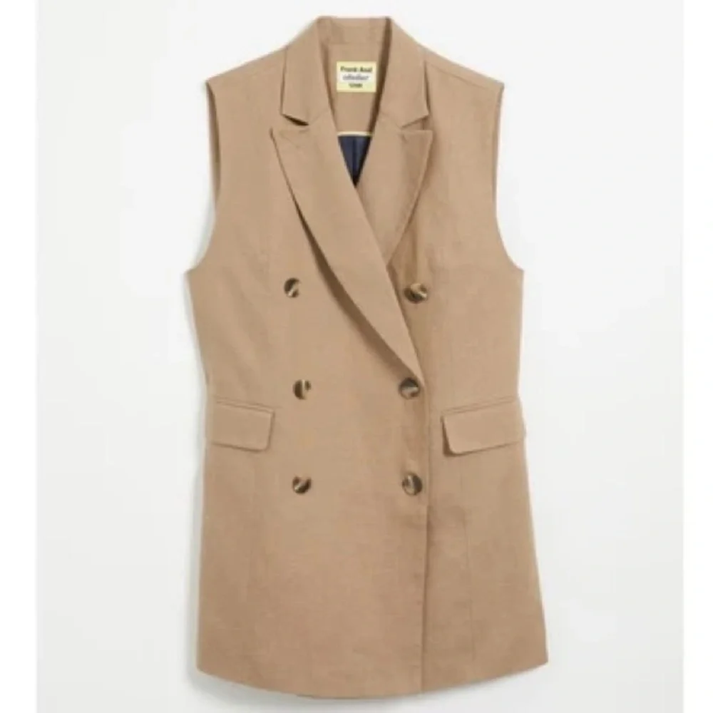 Limited Edition Cotton and Linen oversized sleaveless blazer/mini dress - Picture 1 of 12